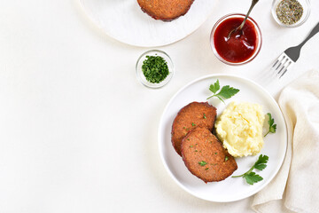 Meatloaf with mashed potato