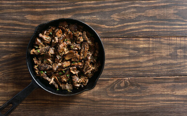 Slow cooked pulled beef