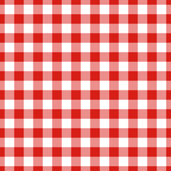 Red and white seamless gingham pattern.
