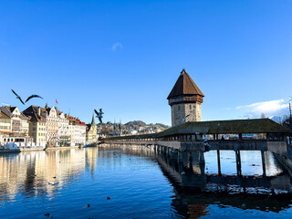 Old Town Bridge Lucerne Switzerland