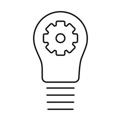 light bulb idea icon on white background, vector illustration.