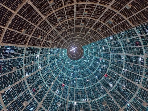 Led lights inside a Christmas tree - Powered by Adobe