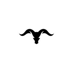 Set of black Bull head logo vector icon illustration design