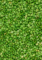 close up Split green peas background