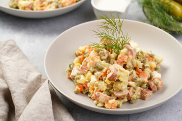 traditional east european dish for New Year's Eve - salad 