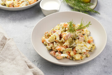 traditional east european dish for New Year's Eve - salad 
