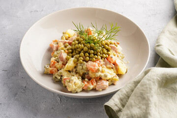traditional east european dish for New Year's Eve - salad 