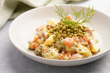 traditional east european dish for New Year's Eve - salad 