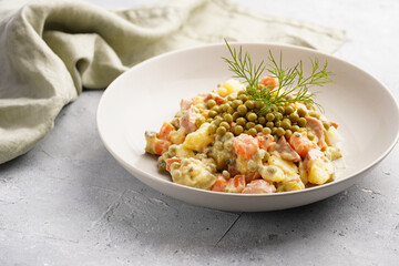traditional east european dish for New Year's Eve - salad 