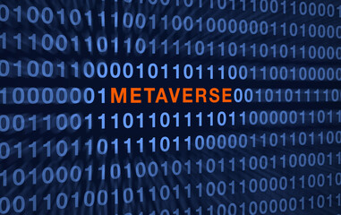 Metaverse text and binary codes numbers - Decentralized Internet, the new Internet