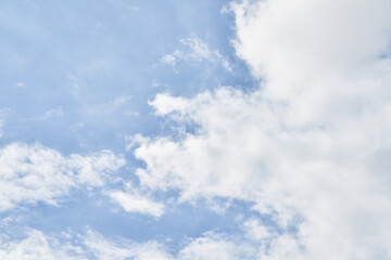 Beatiful blue sky with clouds on a sunny day