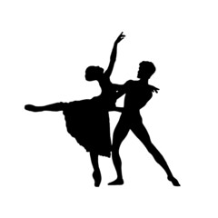 Silhouette ballet dance ballerina , illustration icon