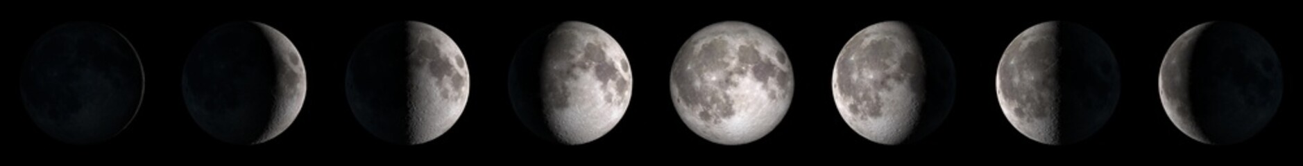 PHASES LUNAIRES. The elements of this image furnished by NASA