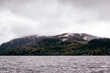 Norway mountain, Foggy sky and clouds