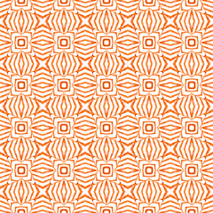 Repeating striped hand drawn border. Orange