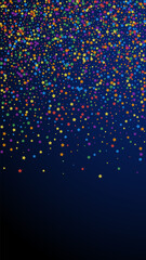 Festive wondrous confetti. Celebration stars. Rain