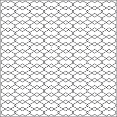 Fototapeta premium Vector ethnic pattern with symmetrical elements . Repeating geometric tiles from striped elements.Monochrome texture.Black and white pattern for wallpapers and backgrounds.