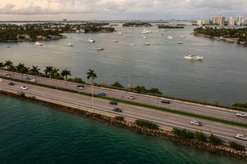 Naklejka premium HWY A1A in Miami, FL