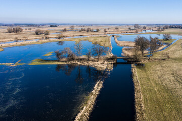 Havellandschaft in Brandenburg, Luftbild