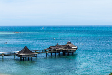 Noumea New Caledonia beautiful beach with blue sea,island for tourist vacations.