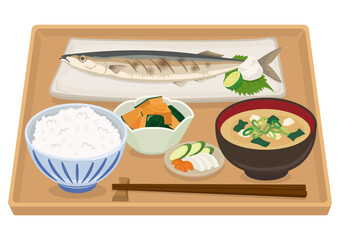 焼き魚定食（さんま）	