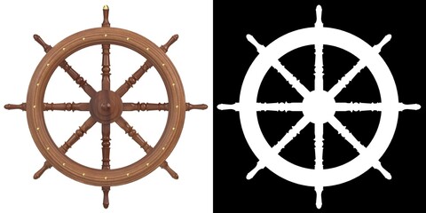 3D rendering illustration of a decorative rudder © Francesco Milanese