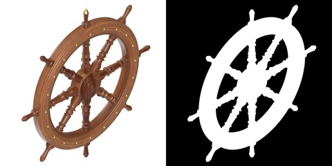 3D rendering illustration of a decorative rudder © Francesco Milanese