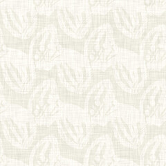 Light gray tonal linen texture. Soft furnishing light burlap cover. Neutral beach wedding background. Coastal cottage fabric textile with irregular woven style. High quality raster jpg swatch.