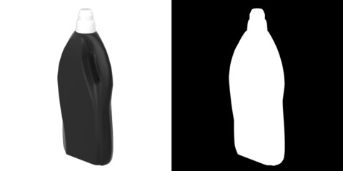 3D rendering illustration of a detergent container