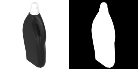 3D rendering illustration of a detergent container