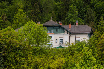 Fototapeta na wymiar Bled Jezero railway station, Slovenia