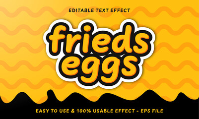 editable egg text effect usable for product or company logo