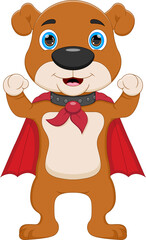 funny dog wearing super hero costume