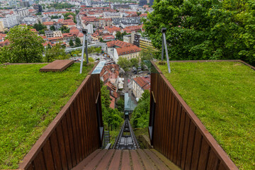 Funicular to Ljubljana castle, Slovenia