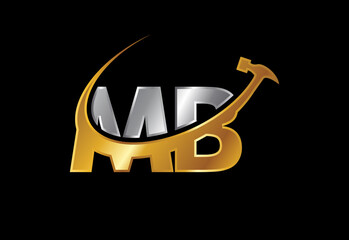 Initial Letter M B Logo Design Vector. Graphic Alphabet Symbol For Corporate Business Identity