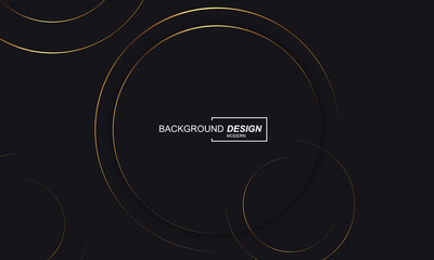 Modern abstract background black with golden lines luxury