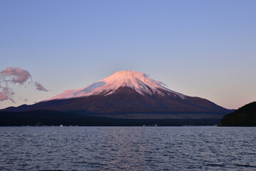 Mt. Fuji with a reddish tint