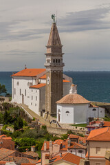 Fototapeta premium St. George's Parish Church in Piran, Slovenia