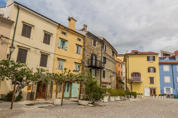 Old houses in Piran town, Slovenia