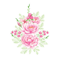 bouquet of flowers watercolor