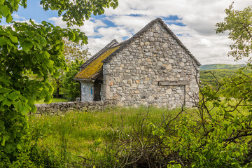 Old stone house in Skocjan village, Slovenia
