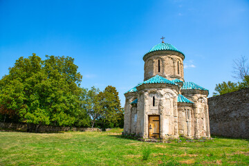 small cozy church of kvetera in georgia