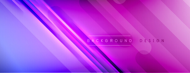Abstract background - lines composition created with lights and shadows. Technology or business digital template. Trendy simple fluid color gradient abstract background with dynamic