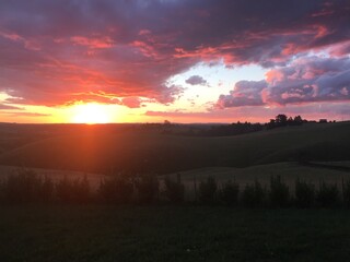 Farmland Sunset