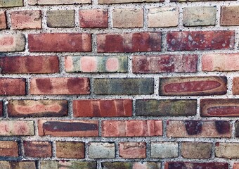 colorful brick wall
