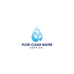 Modern design FLORI CLEAR WATER SOAP logo design