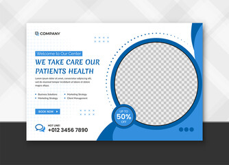 Medical and Healthcare banner or Horizontal banner for social media post 