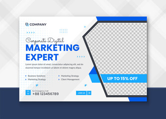 Corporate Digital marketing Banner post promotion and corporate social media post template