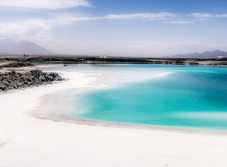 Natural Scenery of Salt Lake in Qinghai Province