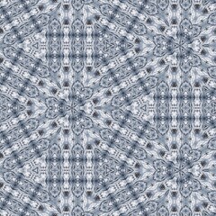 Grey abstract pattern mandala design template for social media platforms